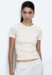 Fitted T-Shirt - Beige