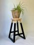 Mihla Round Top Stool - 3/4 Black