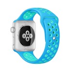 Kd Silicone Apple Watch Strap 38 40MM S m Blue & Frost Blue