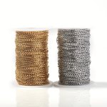 2METERS Stainless Steel Golden Necklace Chains Curb Link Chain Jewelry Chains For Handmade Bracelet Making Diy Small Business Su
