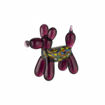 Figure Dog Balloon Dog Purple Glass