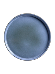 Blue Reactive Glaze Ceramic Plate 25CM - None Blue