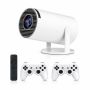 2 In 1 Smart LED Projector With Game Controllers Wifi HDMI USB Support