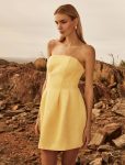 Shayla Strapless MINI Dress - 16 Aspen Gold