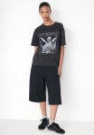 Oversized Printed T-Shirt - Black & Evanescence