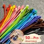 Reusable Silicone Cable Organizers - 50/20/10PCS Multi-purpose Cord Management Clips For Wire Organization Zip Ties And Kitchen Storage