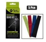 Fitness Resistance Band Loops Set - 5 Piece For Strength