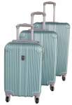 Smte 3 Piece Mooistar 27 Inch Travel Luggage Suitcase Set Aqua Green With Keychain