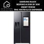 Samsung Black Bespoke Ai Side By Side Smart Fridge - 594L Water & Ice Dispenser