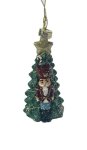Tree Shatterproof Glitter Lacquar Nutcracker Hanging Ornament 4.3X4X10.5CM
