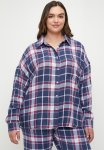 Cotton On Plus Flannel Boyfriend Long Sleeve Shirt - Toni Check traditional Navy