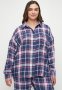Cotton On Plus Flannel Boyfriend Long Sleeve Shirt - Toni Check/traditional Navy