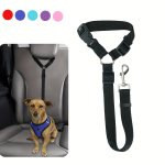 1PC Dog Seat Belt For Vehicle Secure Pet Car Tether Safety Leash For Dogs In Vehicles Dog Seatbelt Tether Dog Seat Belt Buckle D