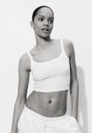 Cropped Strappy Top - White