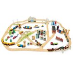 Wooden Mountain View Train Set