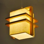 Ywxlight Simplified Solid Wood Hanging Lamp LED Chandelier Home Nordic Pendant Lights Attic Style Hoist Warm White