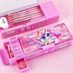 1PC With Combination Lock Multifunctional Stationery Box Smart Girls Combination Lock High-tech Pen Box Pencil Box Girls Automat