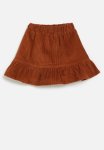 PoP Candy Frilled Hem Cord Skirt - Light Brown