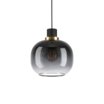 Oilella Glass And Metal Pendant Light Black