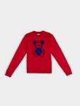 Bear Crew Sweater - Red - Red XXL