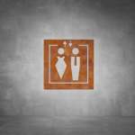 Elevator Sign D04 - Rust - Powder Coated Aluminum