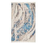 Modern Abstract Blue Marble Printed Rug – CPR2204