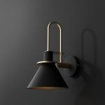 Abott Metal Wall Light Black And Gold