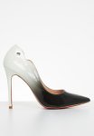 LOU20 Barely There Court Heel - White Combo