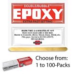 Royal Adhesives Double bubble Red Extra Fast Setting Epoxy Adhesive 100 Packs Per Box 04001