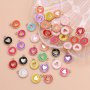 20Pcs Mix Lot Golden Enamel Heart Charms For Jewelry Making Necklace Bracelet Earrings DIY Handmade Craft Valentine's Day 12mm