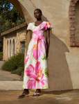 Lily Scoop Neck Midi Dress - 20 Cora Tropical