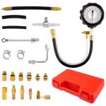 0-140PSI Fuel Pressure Tester Kit Fuel Injector Injection Pump Pressure Gauge Fuel Pump Pressure Tester Diagnostic Tool For Gaso