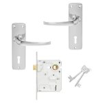 3-LEVEL Mortice Brass Plated Lock Set