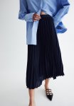 Pleated Skirt - Navy Blue