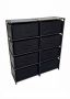Fabric Drawer-style Storage Cabinet Double Row 4 Layers