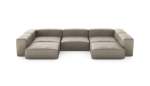 U-shape Sofa - Leather - Beige - 377CM X 220CM