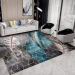 Smte 200CM By 150CM Modern 3D Geometric Design Area 27 Rug With Keychain