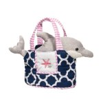 Plush Dolphin Grey With Seaside Sparkle Bag