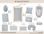 Cot Duvet Bedding All Light Grey Plain Set Neutral