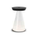 Torus LED Glass And Aluminium Rechargeable Table Lamp Black White - White
