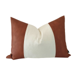 Tan Faux Leather 1 Scatter Cover - 40CM X 60CM