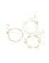 Goldair Gold Flower & Chain Bracelets 3-PACK