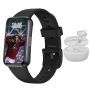 Men's Black Smartwatch & Wireless Earbuds Set - Android & Ios Compatible