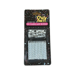 24 Candles With Holders Silver