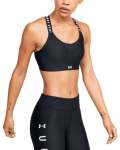 Women's Ua Infinity High Sports Bra - Black Black White XL