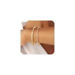 Supneer 18K Gold Plated Tennis Bracelets Gold Bangle Bracelets For Women Cubic Zirconia Classic Love Friendship Gold Bracelets D