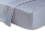 Blue Vapour 400 Thread Count Satin Flat Sheet - Single