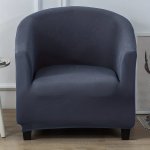 1PC Solid Color Waterproof Elastic Modern Simple Club Chair Cover Sofa Cover Furniture Protector For Bedroom Office Living Room 