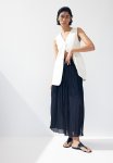 Pleated Chiffon Skirt - Blue