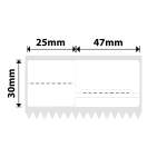 - K2 K3 - T25X30+47MM - 900 Labels Per Roll - White Jewellery